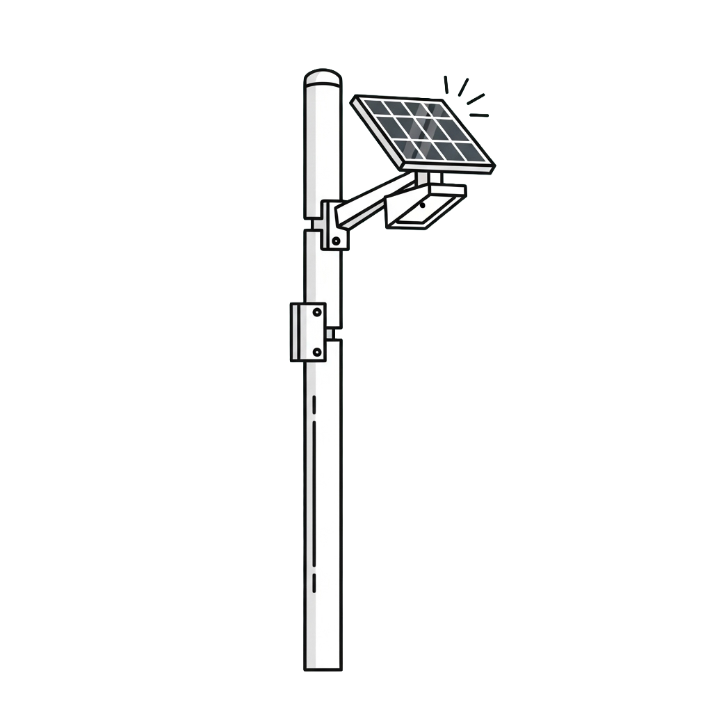 Mid-Hinged Solar Poles